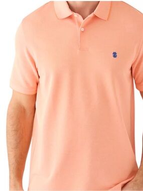 Izod Men's Peach Polo with Blue Logo